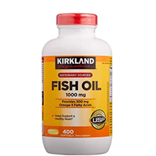 Viên uống Dầu Cá Kirkland fish oil bổ sung Omega-3 1000mg giúp sáng mắt Mỹ