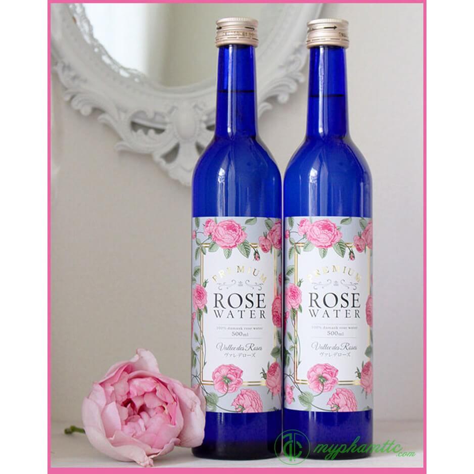 Nước uống hoa hồng Rose Water Premium 500ml Nhật Bản