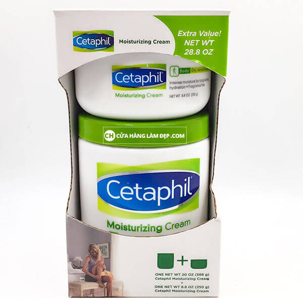 Bộ 2 kem dưỡng ẩm Cetaphil Moisturizing Cream 566g và 250g