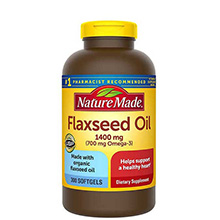 Dầu hạt lanh hữu cơ Omega 369 Flaxseed Oil Nature Made 1400mg bổ tim mạch Mỹ