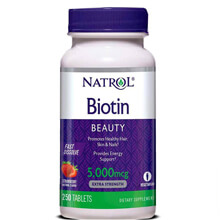 Viên uống mọc tóc Natrol Biotin 5000 mcg Fast Dissolve 250 viên Mỹ