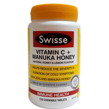 Viên uống tăng miễn dịch Vitamin C Manuka Honey Swisse 120 viên nhai Úc